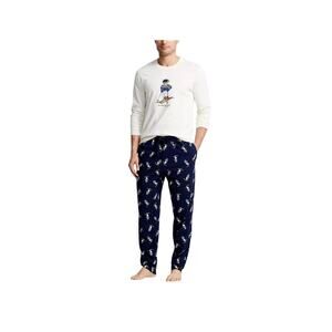Polo Ralph Lauren Navy Ski Bear Cotton Jersey Pajama Set